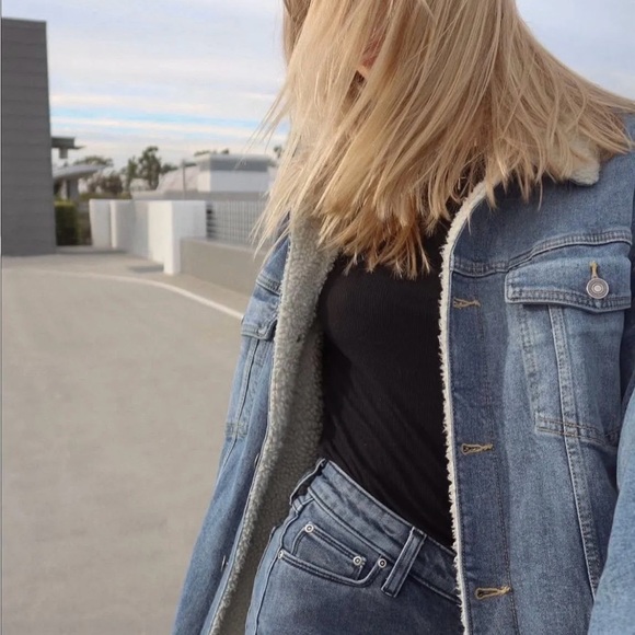 LNDN Landon Revolve Denim Sherpa Lined Trench Jacket Medium Wash XS/S✨NWT - Picture 2 of 13